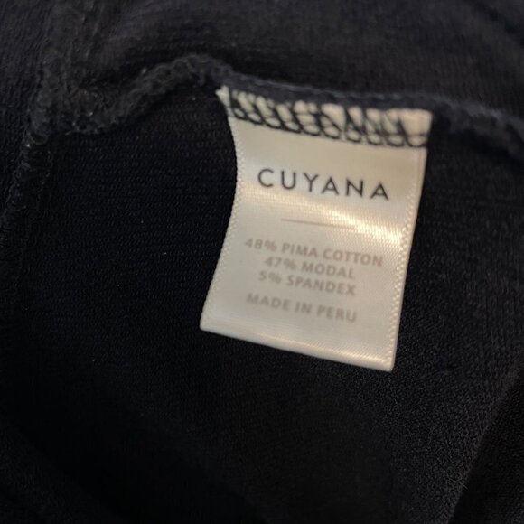 Cuyana French Terry Pima Cotton Drawstring Tapered Lounge Pant Black Size XS - Picture 8 of 11